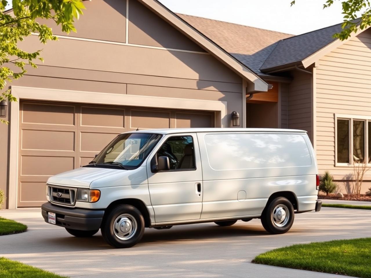 Lake Wylie Garage Door Repair service van in a Lake Wylie driveway